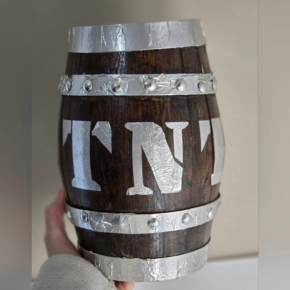 Handmade Upcycled TNT Wooden Whiskey Barrel‎ July 4th Porch Decor